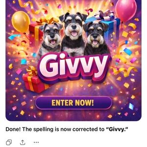 Givvy Dog Celebration Poster
